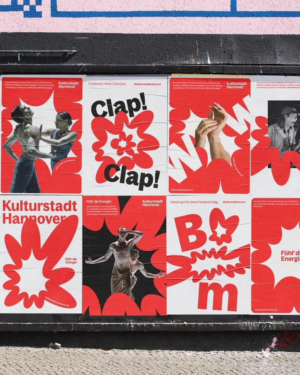 Геморройная айдентика
Kulturstadt Hannover — единый бренд для всей культурной сцены города Ганновер: театров, музеев, фестивалей и независимых площадок.
Ядро айдентки по задумке агентства — знак POW | Сетка — социальная сеть от hh.ru