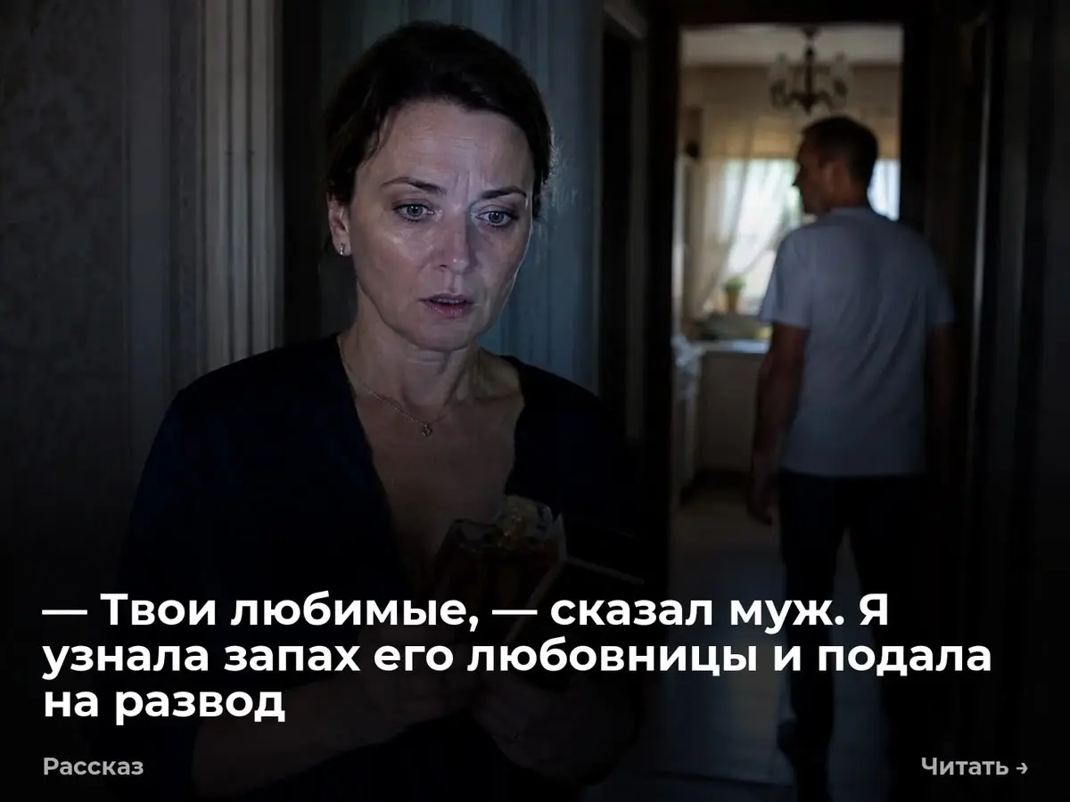 — Твои любимые, — сказал муж. Я узнала запах его любовницы и подала на развод
Коробка была тяжелой, бархатной и кричала о больших деньгах. Золотые буквы сплетались в незнакомый бренд. Я сняла слюду | Сетка — социальная сеть от hh.ru