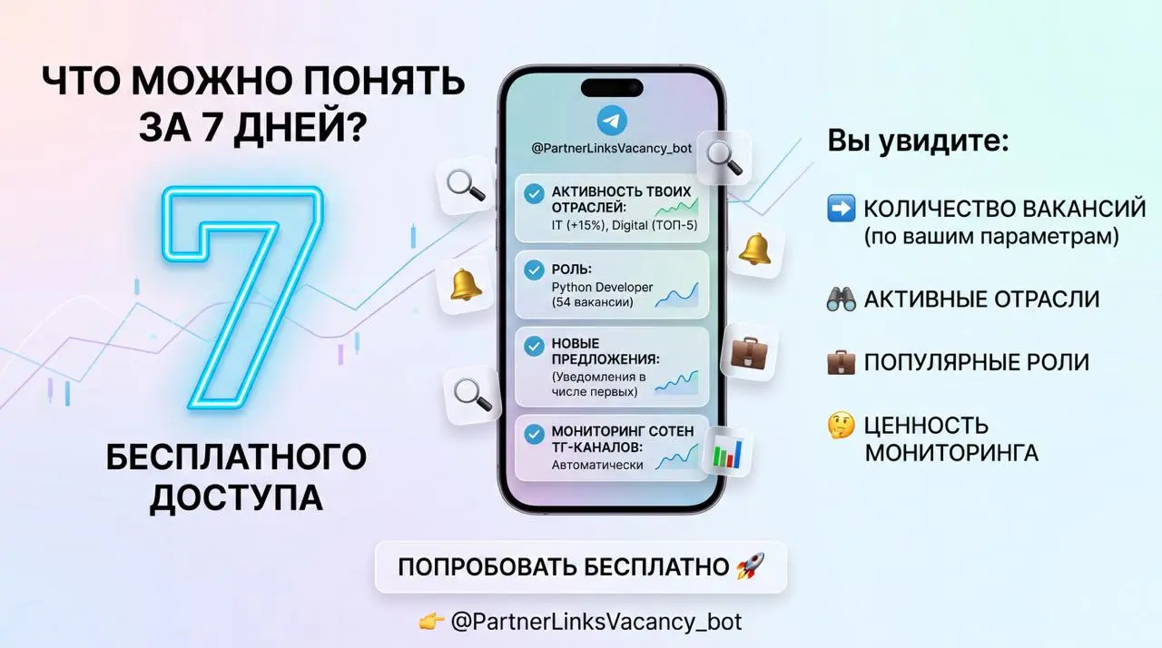 ⁉️Что можно понять за 7 дней?
7 дней бесплатного доступа — это не «демо ради демо» | Сетка — социальная сеть от hh.ru