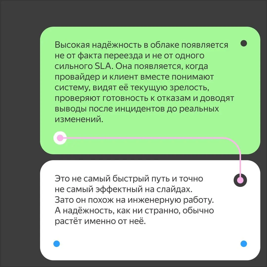 📢 Как устроена зрелость отказоустойчивых систем
Привет! На связи Антон Егорушков, руководитель группы Customer Reliability Engineer в Yandex Cloud | Сетка — социальная сеть от hh.ru