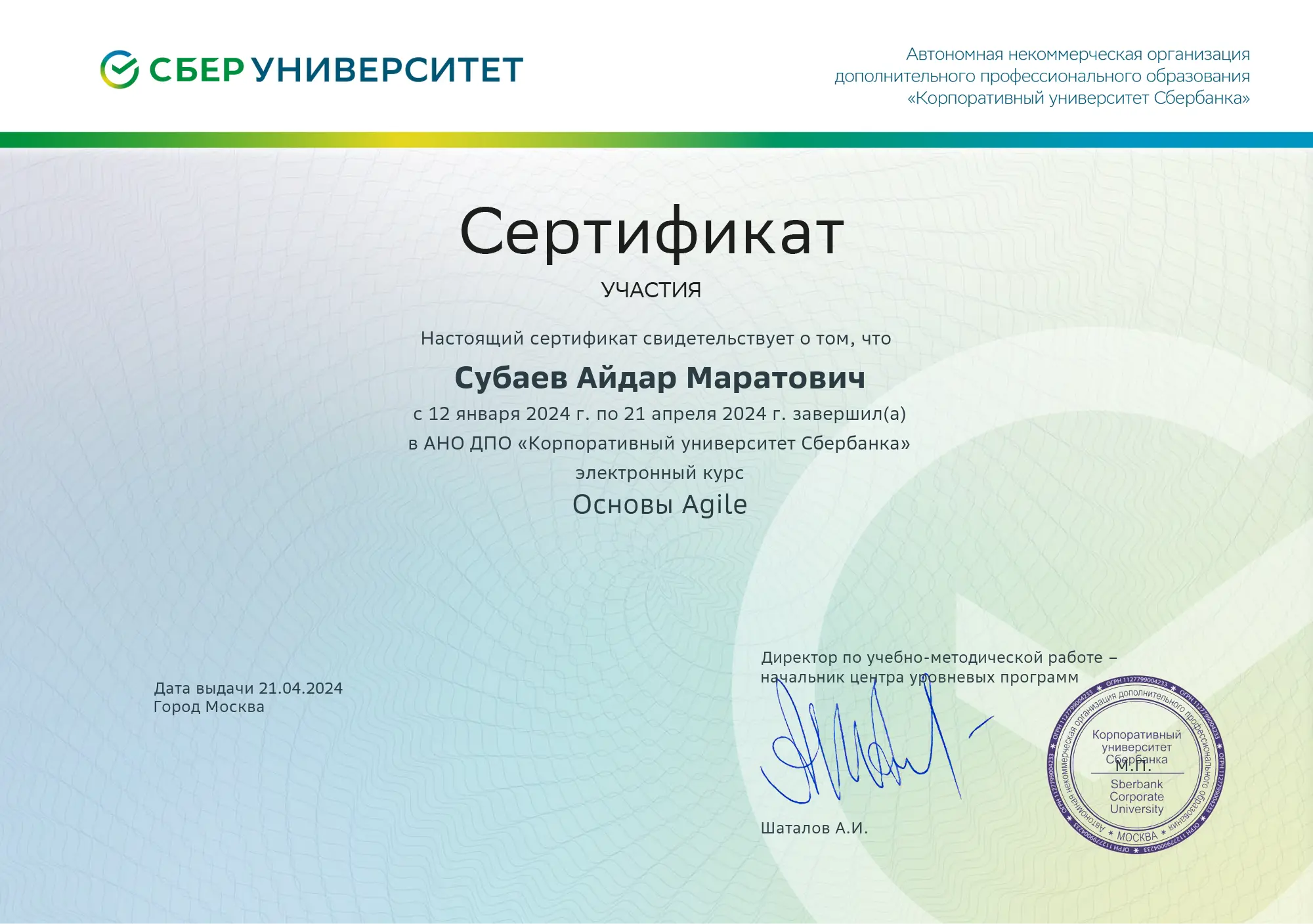 Network member avatar