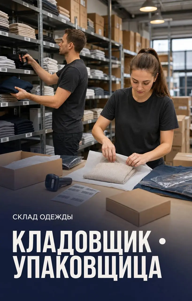 1️⃣КЛАДОВЩИК,
2️⃣УПАКОВЩИЦА ОДЕЖДЫ
От 4 000₽/смена
Склад одежды, фулфилмент
• Королёв, Московская область, Московская область, г | Сетка — социальная сеть от hh.ru