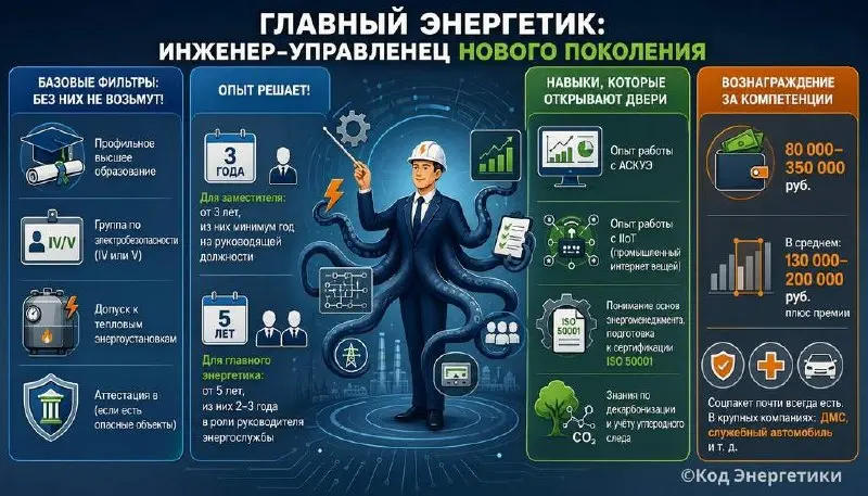 Главный энергетик: какой он сегодня и что ждёт рынок труда? | Сетка — социальная сеть от hh.ru