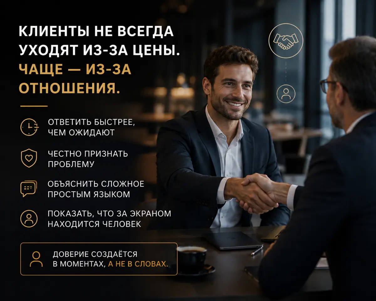 Клиенты не всегда уходят из-за цены. Чаще из-за отношения. | Сетка — социальная сеть от hh.ru
