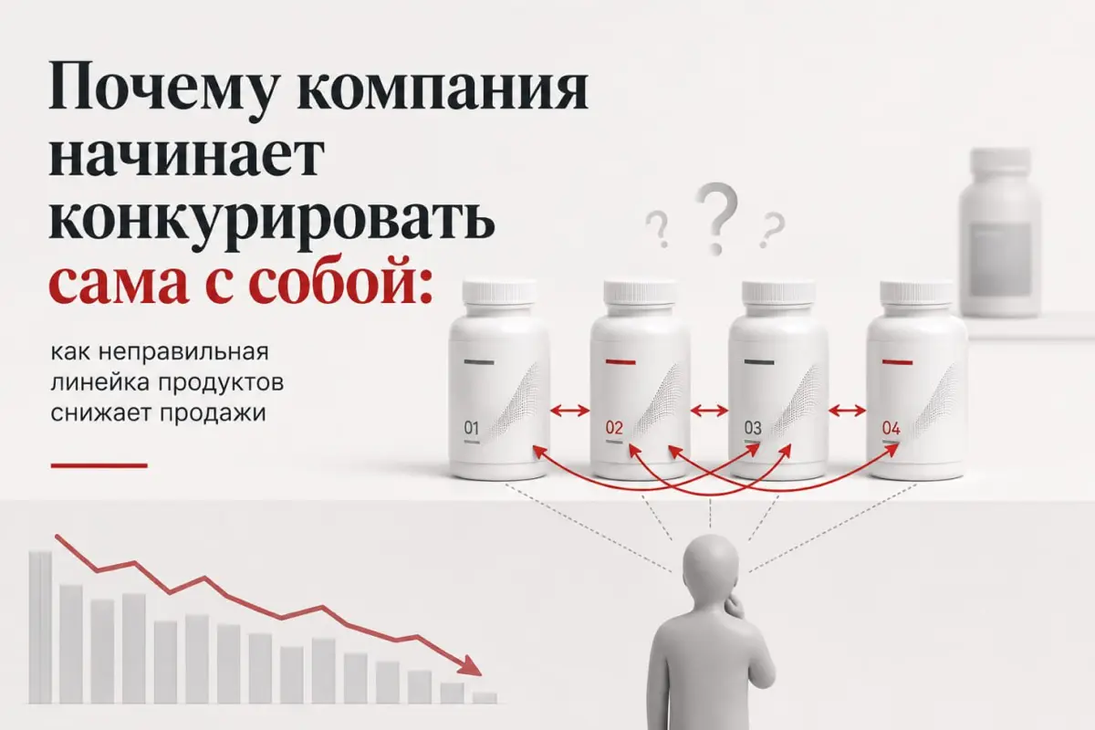 Добавили новый продукт в линейку, а продажи почти не выросли? Возможно, новый SKU забирает клиентов не у конкурентов, а у ваших же товаров
В статье разбираем, что такое каннибализация продаж, почему р... | Сетка — социальная сеть от hh.ru