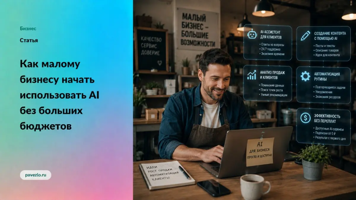 Как малому бизнесу начать использовать AI без больших бюджет | Сетка — социальная сеть от hh.ru