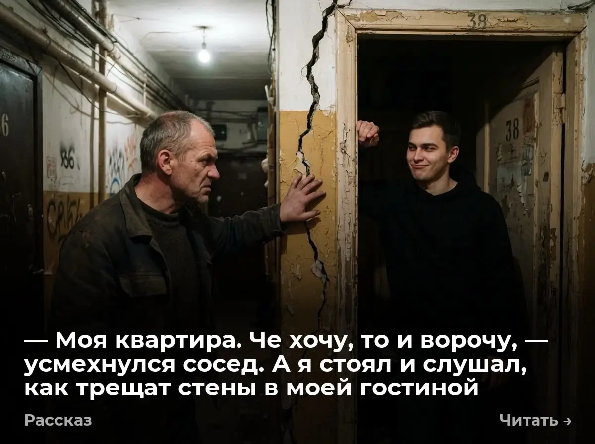 — Моя квартира. Че хочу, то и ворочу, — усмехнулся сосед. А я стоял и слушал, как трещат стены в мое
— Убери свои рулетки, дядя, — усмехнулся Тёма. — У нас дизайнерский проект | Сетка — социальная сеть от hh.ru