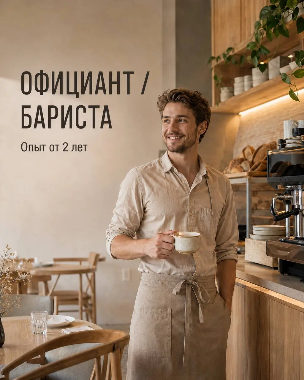 1️⃣ОФИЦИАНТ,
2️⃣БАРИСТА
От 5 040₽/смена + чаевые
Трапезная «Хлеб и печь»
• Москва, м. Бауманская
• Рестораны/Кафе
• +79605400358
Полное описание вакансии размещено в Телеграм и Макс | Сетка — социальная сеть от hh.ru