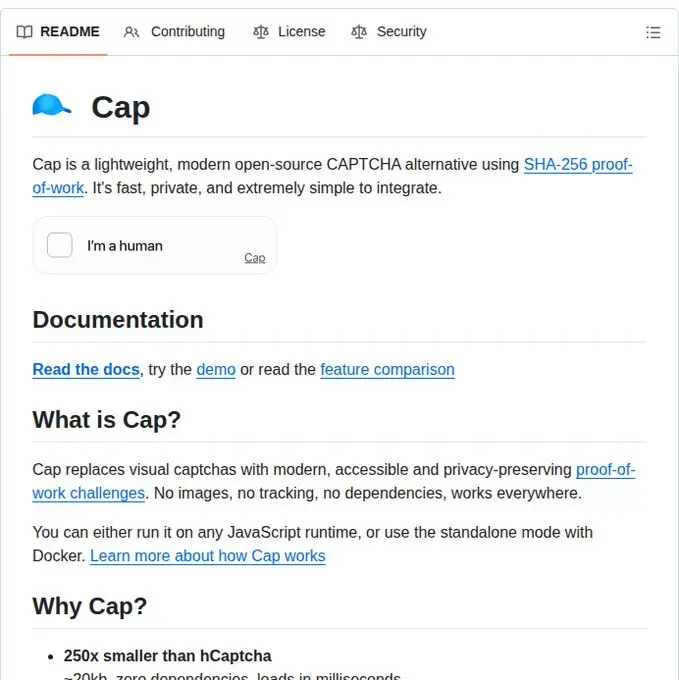 Сap — бесплатная альтернатива reCAPTCHA с открытым исходным кодом и самостоятельным размещением | Сетка — социальная сеть от hh.ru