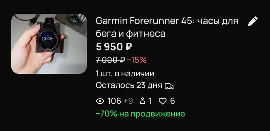 Ну шо, первый кейс на Авито по своей схеме я сделала.
Бюджет на продвижение: 220 ₽
Выручка: 5 500₽
До этого часики висели/поднимались, валяясь в коробке, около года | Сетка — социальная сеть от hh.ru