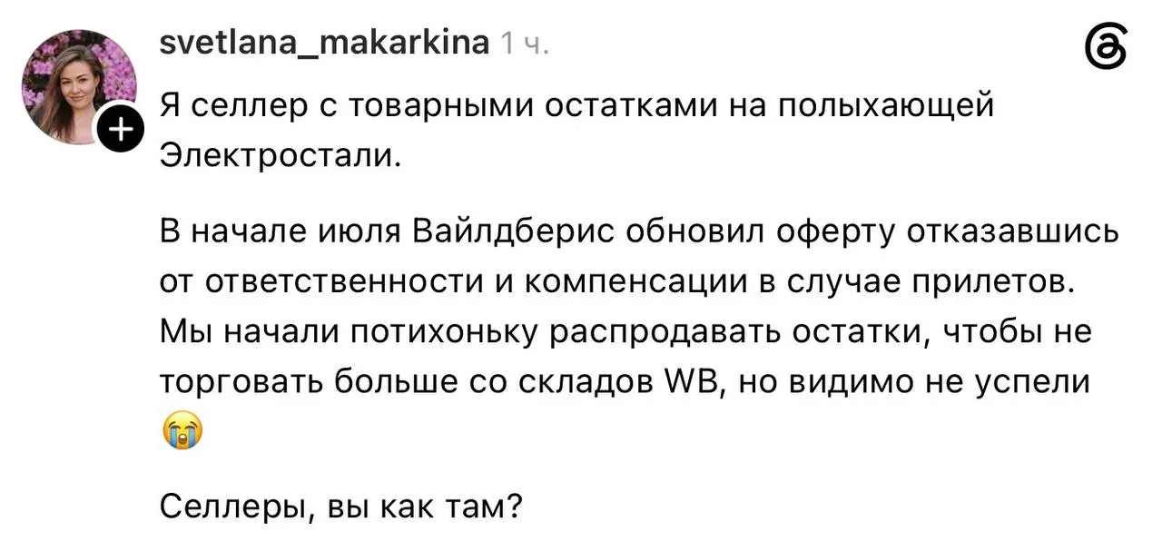 Соцсети прямо сейчас:
Интересна последующая реакция Wildberries. | Сетка — социальная сеть от hh.ru