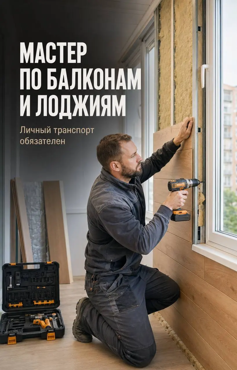 МАСТЕР ПО ОТДЕЛКЕ И МОНТАЖУ БАЛКОНОВ И ЛОДЖИЙ
Прямой работодатель
• Москва и Московская область
• Строительство
• @alisochkafox
Полное описание вакансии размещено в Телеграм и Макс | Сетка — социальная сеть от hh.ru