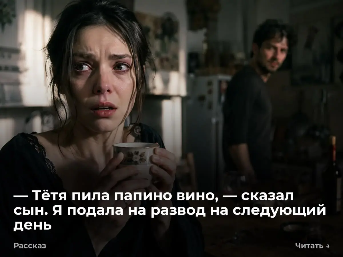 — Тётя пила папино вино, — сказал сын. Я подала на развод на следующий день
— Тётя не стала есть кашу. Она пила папино вино, — громко сказал пятилетний Тёма и стукнул ложкой по тарелке. Ольга замерла | Сетка — социальная сеть от hh.ru