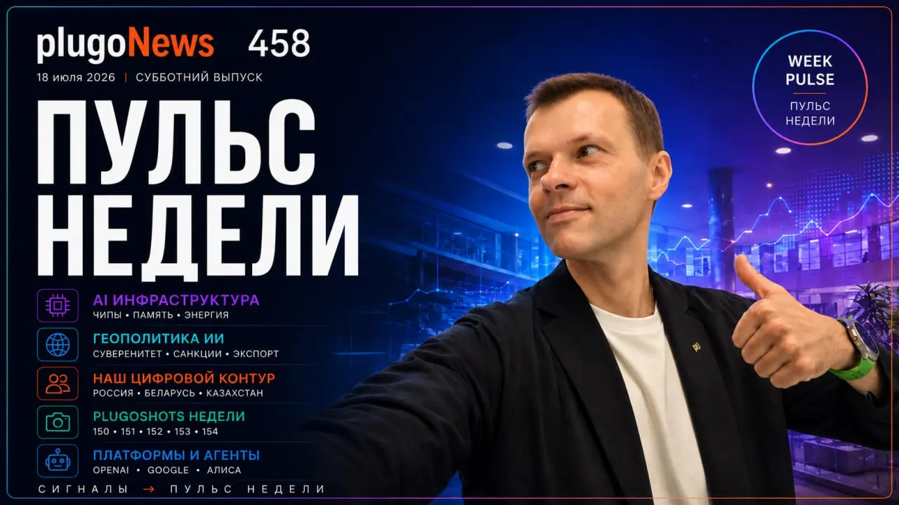 🗓
Дайджест за неделю #plugoNews 458 (13–17 июля) → подробно на Teletype
Хэллоу, Ворлд! 🌏
Неделя была про один главный сдвиг: AI перестал быть "про алгоритмы", теперь это история "про чипы, память, эне... | Сетка — социальная сеть от hh.ru