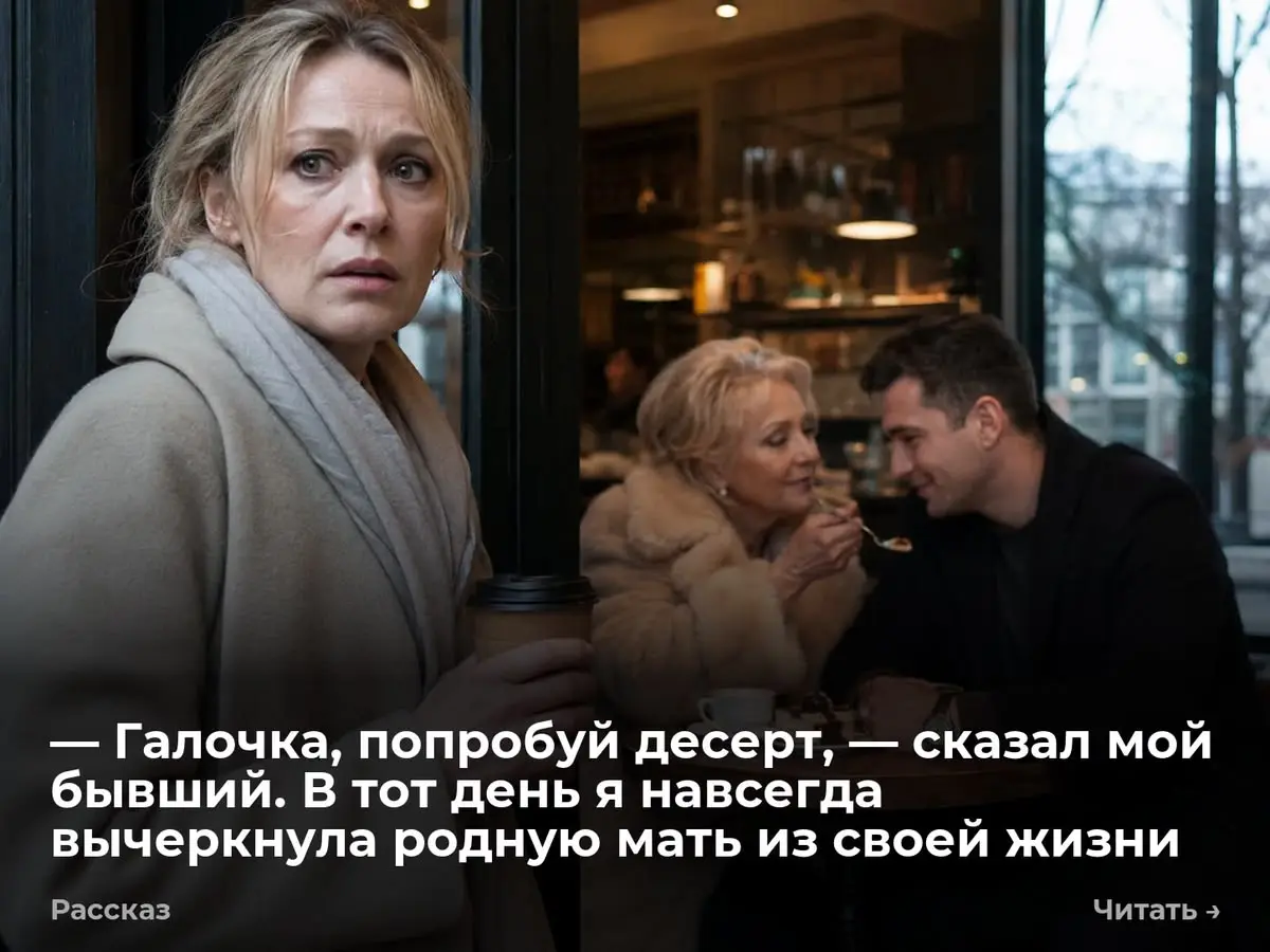 — Галочка, попробуй десерт, — сказал мой бывший. В тот день я навсегда вычеркнула родную мать из сво
Колокольчик на двери кофейни противно звякнул. Анна стряхнула мокрый апрельский снег с воротника | Сетка — социальная сеть от hh.ru