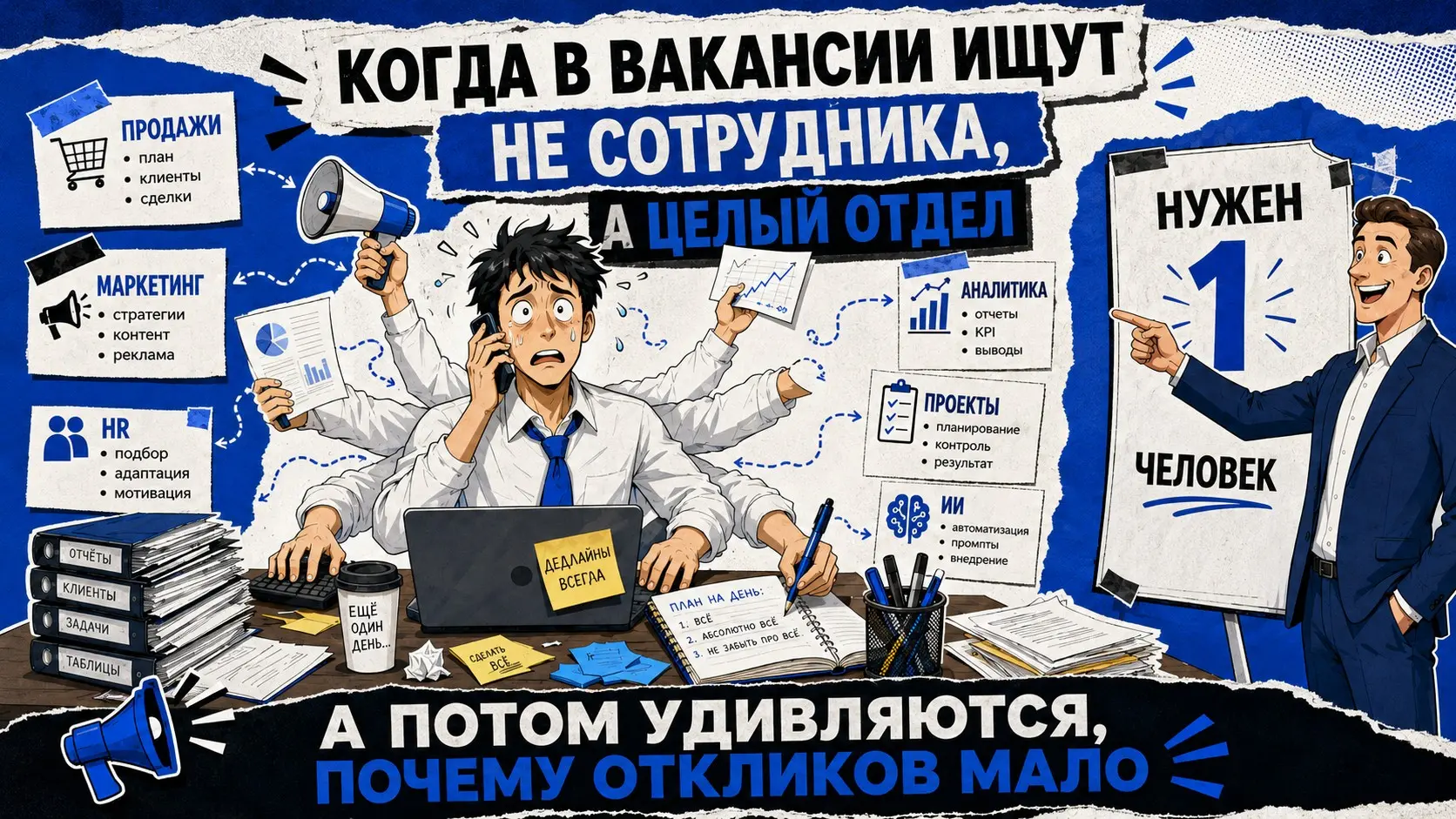 Почему в одной вакансии ищут сразу целый отдел | Сетка — социальная сеть от hh.ru