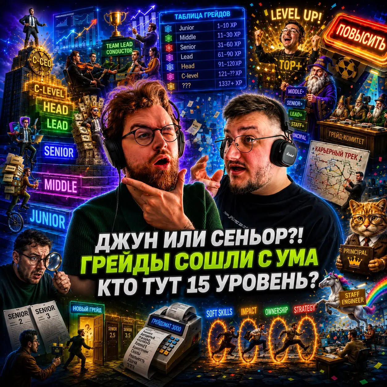 🧑‍🎓Senior — это миф? / Почему грейды в IT почти ничего не значат🧑‍🎓
В этом выпуске подкаста разбираемся, почему звания Junior, Middle и Senior далеко не всегда отражают реальные навыки специалиста | Сетка — социальная сеть от hh.ru