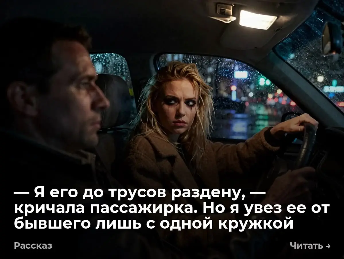 — Я его до трусов раздену, — кричала пассажирка. Но я увез ее от бывшего лишь с одной кружкой
— Я его до трусов раздену, Машка! — заорал динамик телефона. Девушка хлопнула дверью | Сетка — социальная сеть от hh.ru