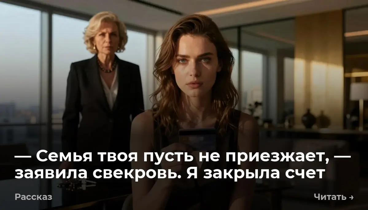 — Семья твоя пусть не приезжает, — заявила свекровь. Я закрыла счет
— Семья твоя пусть к нам больше не приезжает | Сетка — социальная сеть от hh.ru