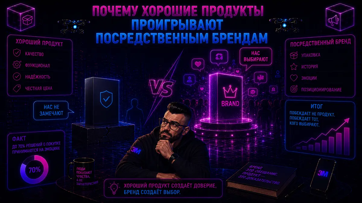 Почему хорошие продукты проигрывают посредственным брендам | Сетка — социальная сеть от hh.ru