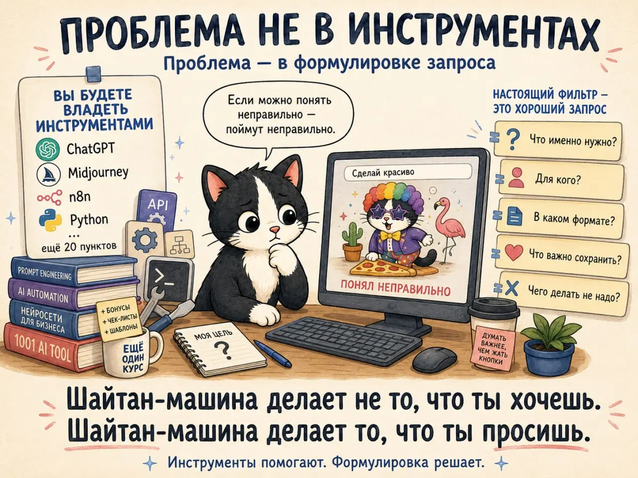 В очередной раз бегаю по квартире и ору. Видимо, пока не определюсь с учебой, это будет мое перманентное состояние.
Практически любое обучение предлагает инструменты | Сетка — социальная сеть от hh.ru