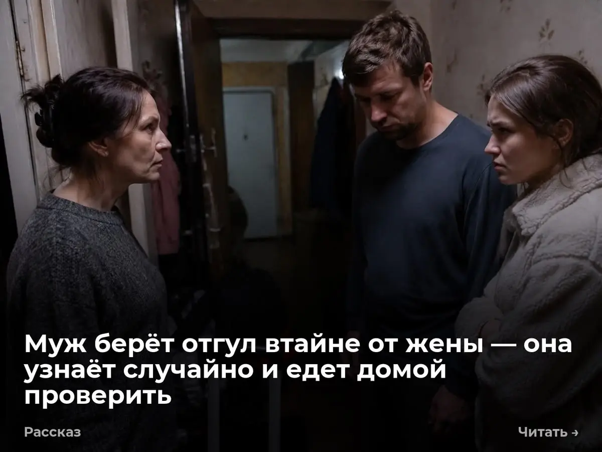 Муж берёт отгул втайне от жены — она узнаёт случайно и едет домой проверить
Оль, а Макс сильно заболел? Шеф рвет и мечет. — 13:42 Сообщение от коллеги мужа зависло на экране | Сетка — социальная сеть от hh.ru
