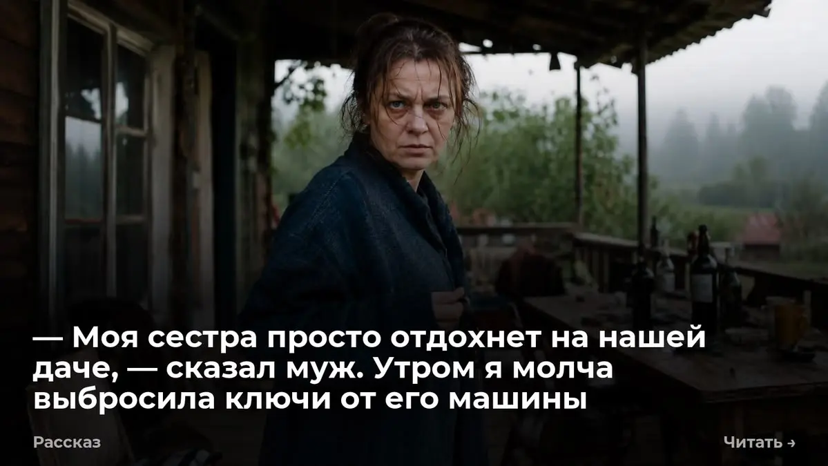 — Моя сестра просто отдохнет на нашей даче, — сказал муж. Утром я молча выбросила ключи от его машин
На парковочном месте стоял чужой грязный кроссовер, сминая бампером кусты гортензии | Сетка — социальная сеть от hh.ru