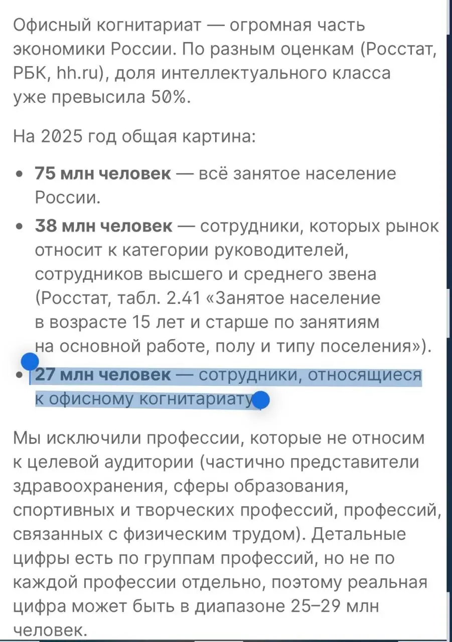 #новое(для меня)слово
«Когнитариат — это те, кого принято относить в терминах советского периода к классу интеллигенции | Сетка — социальная сеть от hh.ru