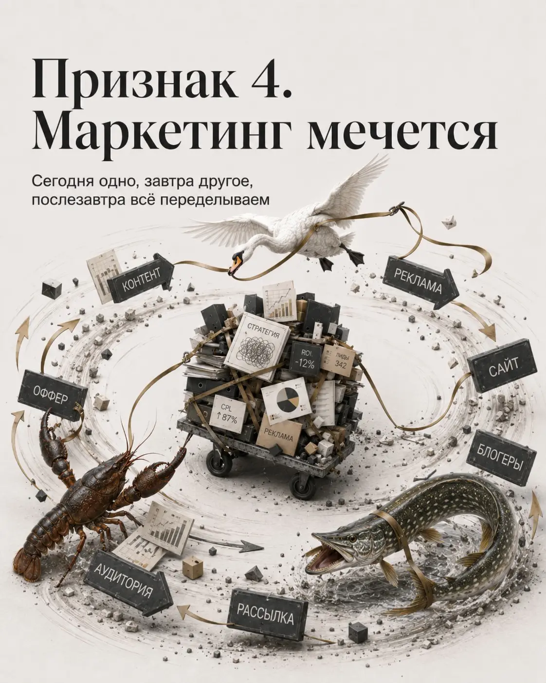 У тебя нет маркетинга. Ты просто оплачиваешь хаос | Сетка — социальная сеть от hh.ru