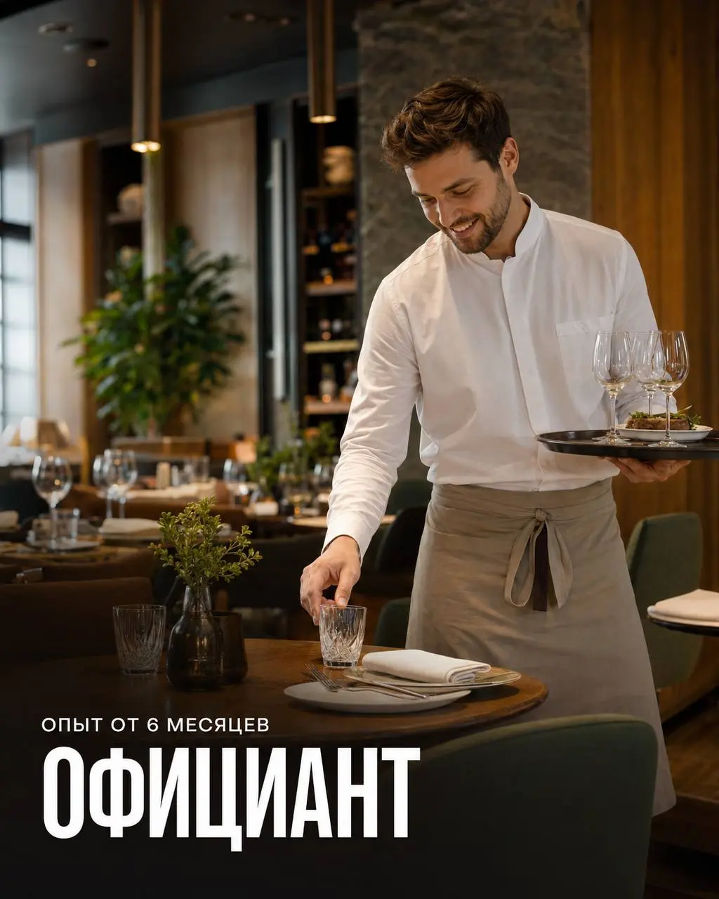 ОФИЦИАНТ
От 3 000₽/смена + хорошие чаевые + мотивация + % от продаж вина
Ресторан «La Scarpetta»
• Москва, м. Фрунзенская, Оболенский переулок, 9, к | Сетка — социальная сеть от hh.ru