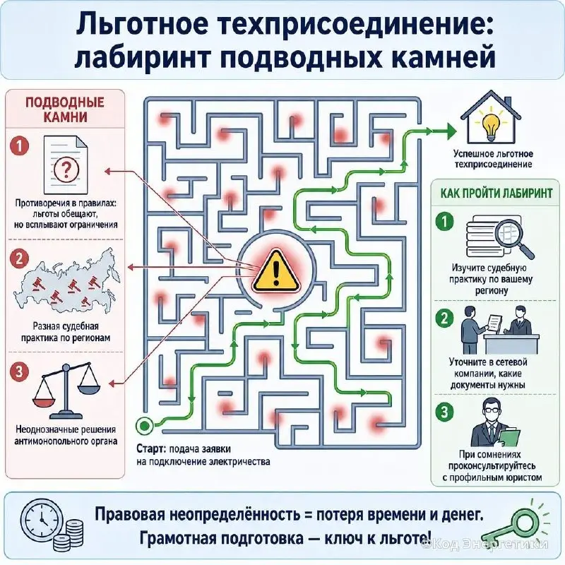 Льготное техприсоединение: где подстерегают подводные камни?
Представьте: вы хотите подключить электричество на льготных условиях по ПП РФ № 861 — а в правилах находите противоречия | Сетка — социальная сеть от hh.ru