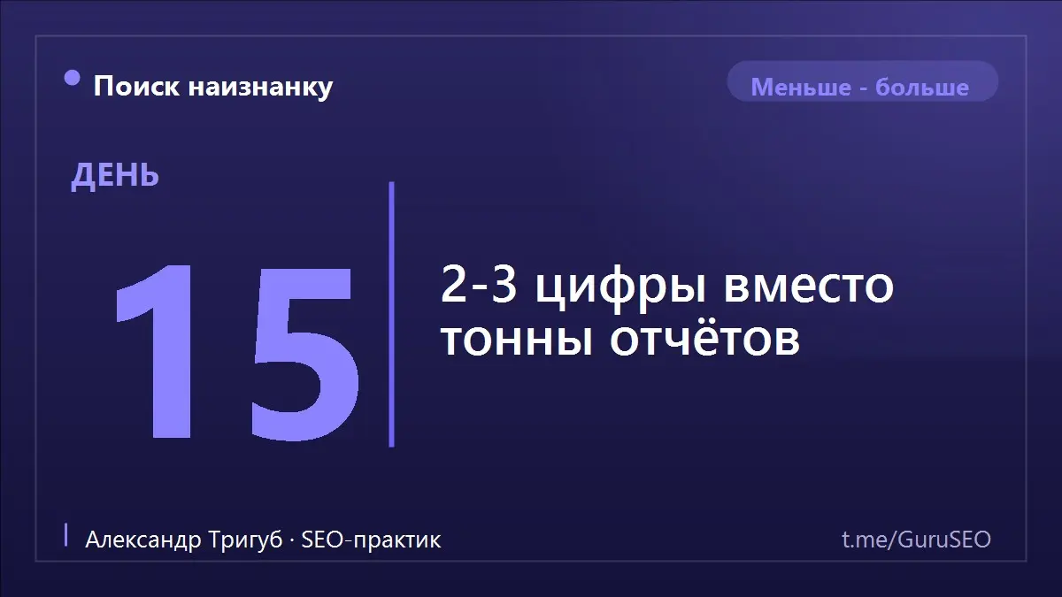 Отчёт по сайту иногда выглядит внушительно: десятки графиков, проценты, мудрёные слова. Владелец смотрит, кивает и... ничего не понимает и ничего не меняет | Сетка — социальная сеть от hh.ru