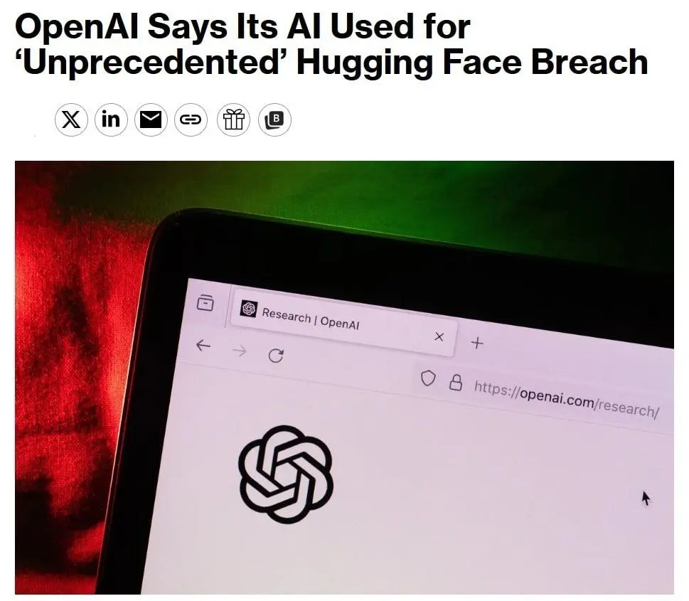 🔥 ИИ взломал платформу? А докажи!
OpenAI заявила, что их нейросети (GPT-5.6 Sol и другая секретная мощная модель) взломали Hugging Face. Атаку совершила автономная система агентов | Сетка — социальная сеть от hh.ru