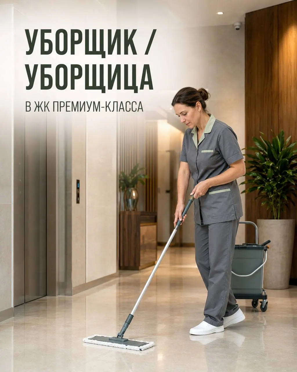 УБОРЩИК / УБОРЩИЦА
От 80 000₽
Клининговая компания
• Москва, элитный ЖК
• Клининг и бытовые услуги
• +79268881870
Полное описание вакансии размещено в Телеграм и Макс | Сетка — социальная сеть от hh.ru