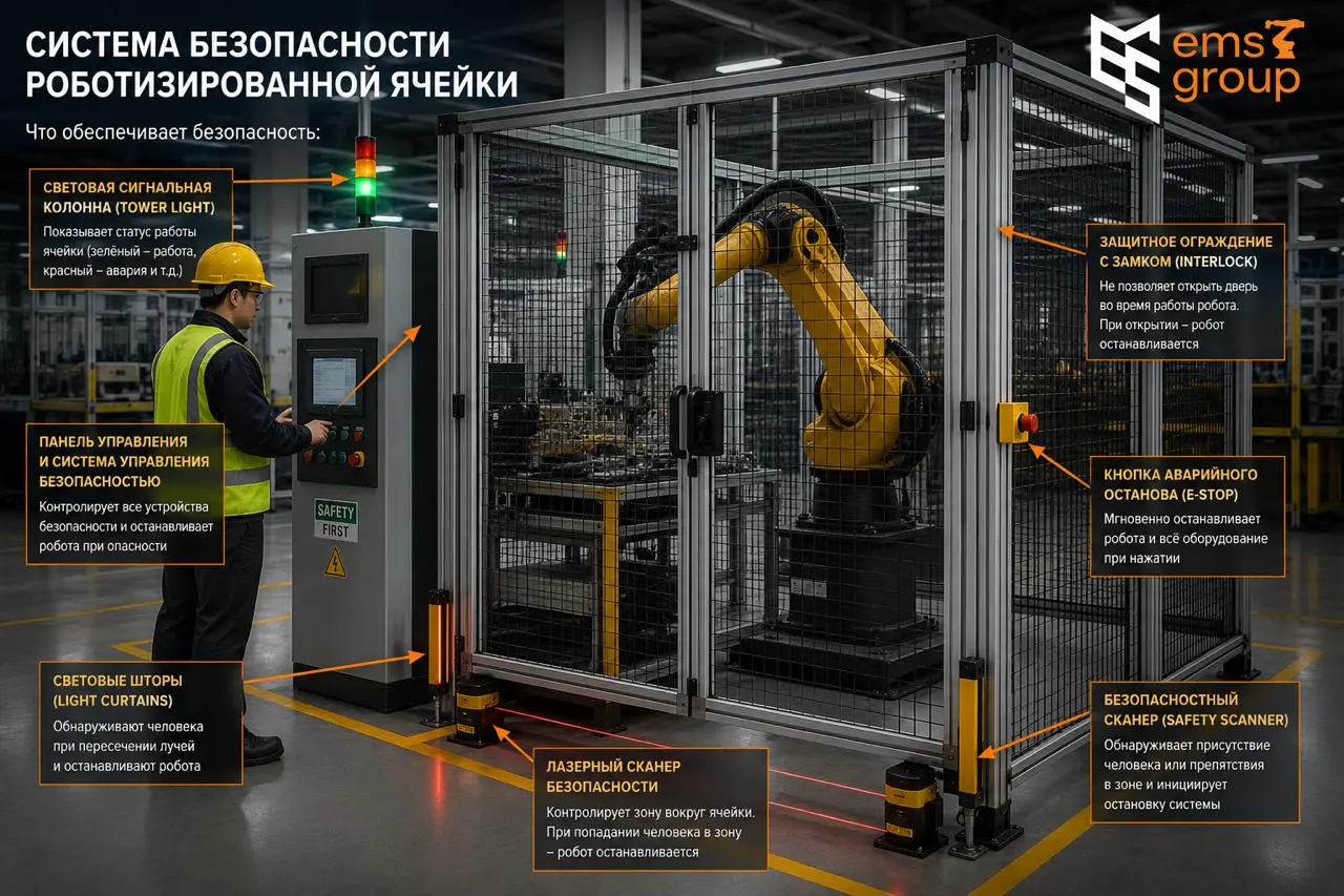 🤖 Собрать безопасную роботизированную ячейку? Мы знаем о ней всё и поставим компоненты!
Если у вас на производстве работает мощный промышленный робот, правила просты: человек и машина не должны встреч... | Сетка — социальная сеть от hh.ru