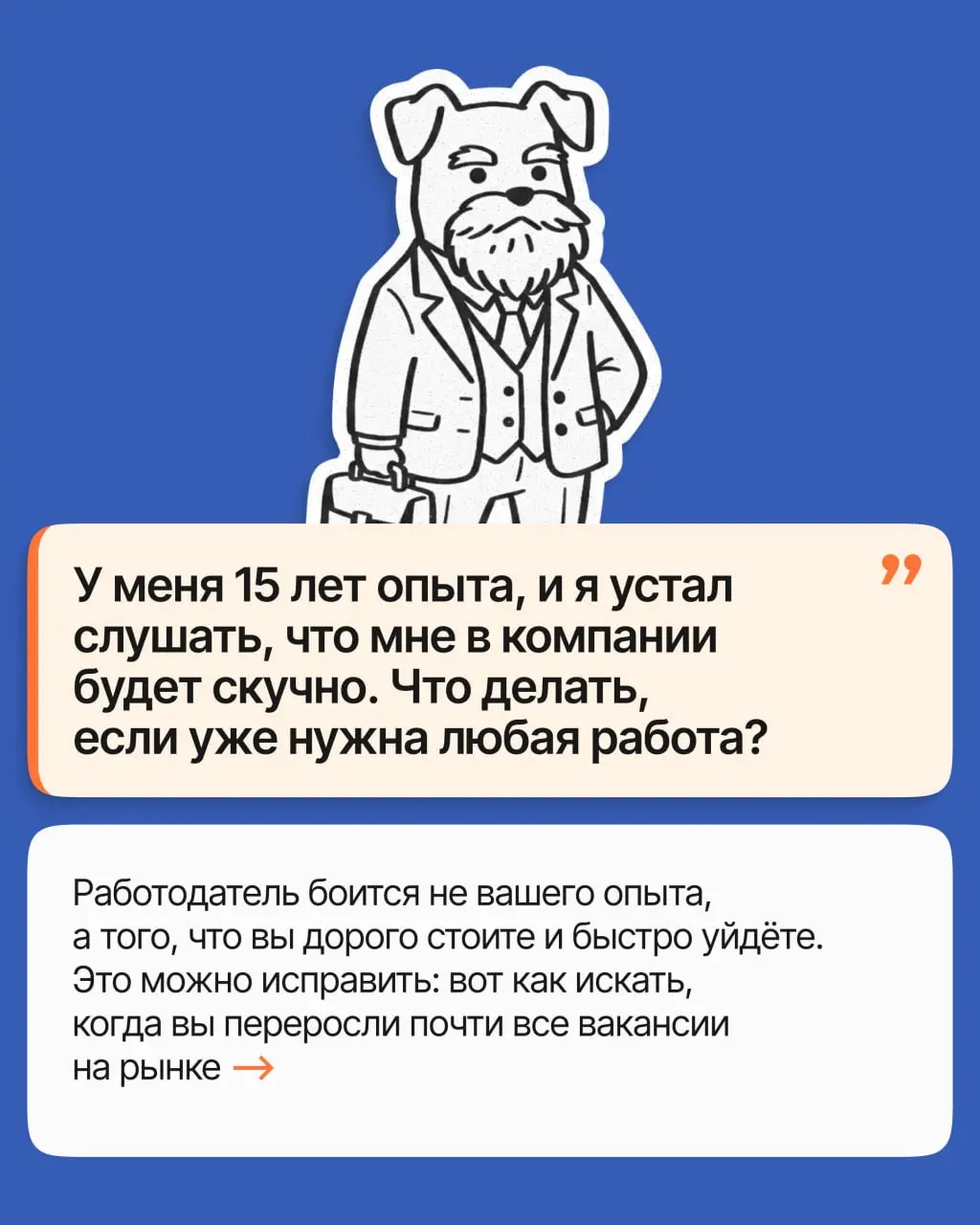 15+ лет опыта, а в ответ на отклики тишина или отказы по причине «слишком крутой»? Дело не в том, что вы переросли рынок, а в том, как подан ваш опыт | Сетка — социальная сеть от hh.ru