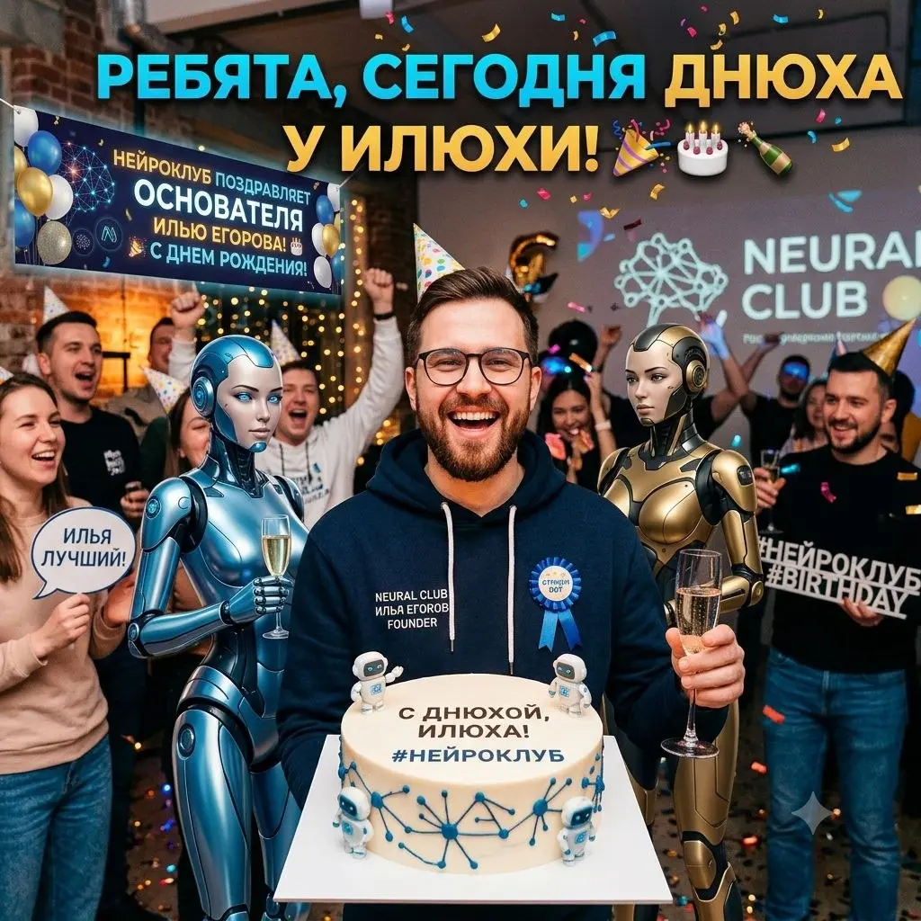 Всем привет, сегодня день рождения основателя нейроклуба - Ильи Егорова, давайте поздравим его в комментах! | Сетка — социальная сеть от hh.ru