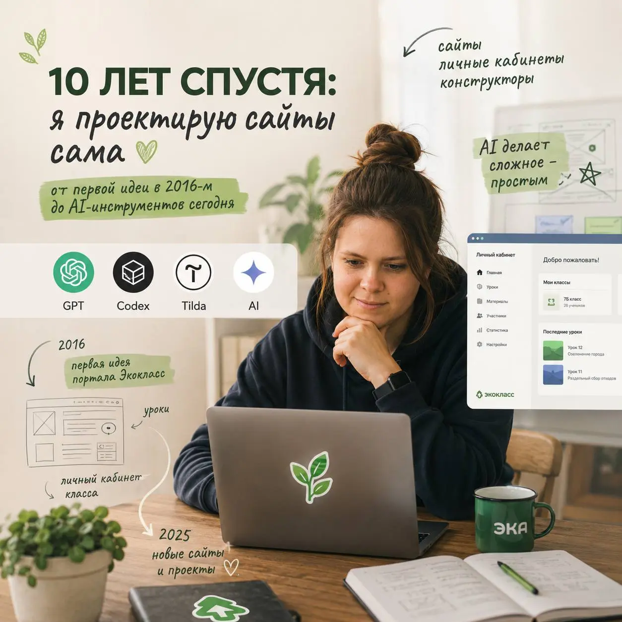 Если бы мне 10 лет назад сказали, что я сама буду проектировать сайты, я бы, наверное, не поверила.
Хотя, если вспомнить, всё началось ещё в 2016–2017 году | Сетка — социальная сеть от hh.ru