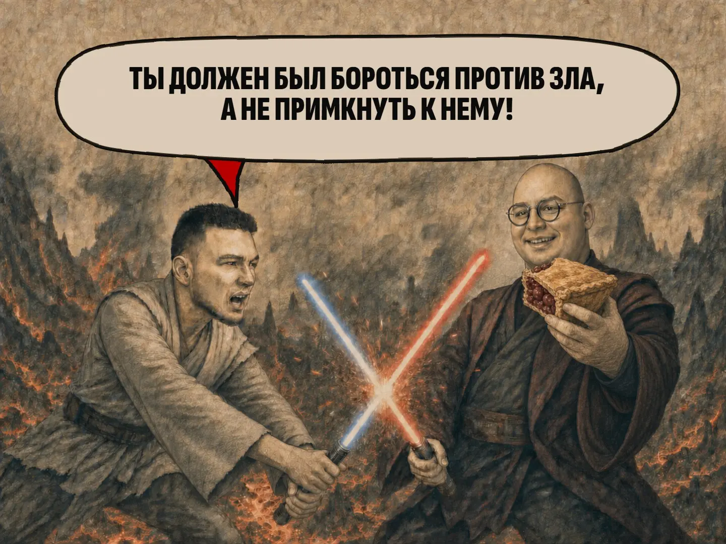 Ты должен был бороться против зла, а не примкнуть к нему! | Сетка — социальная сеть от hh.ru