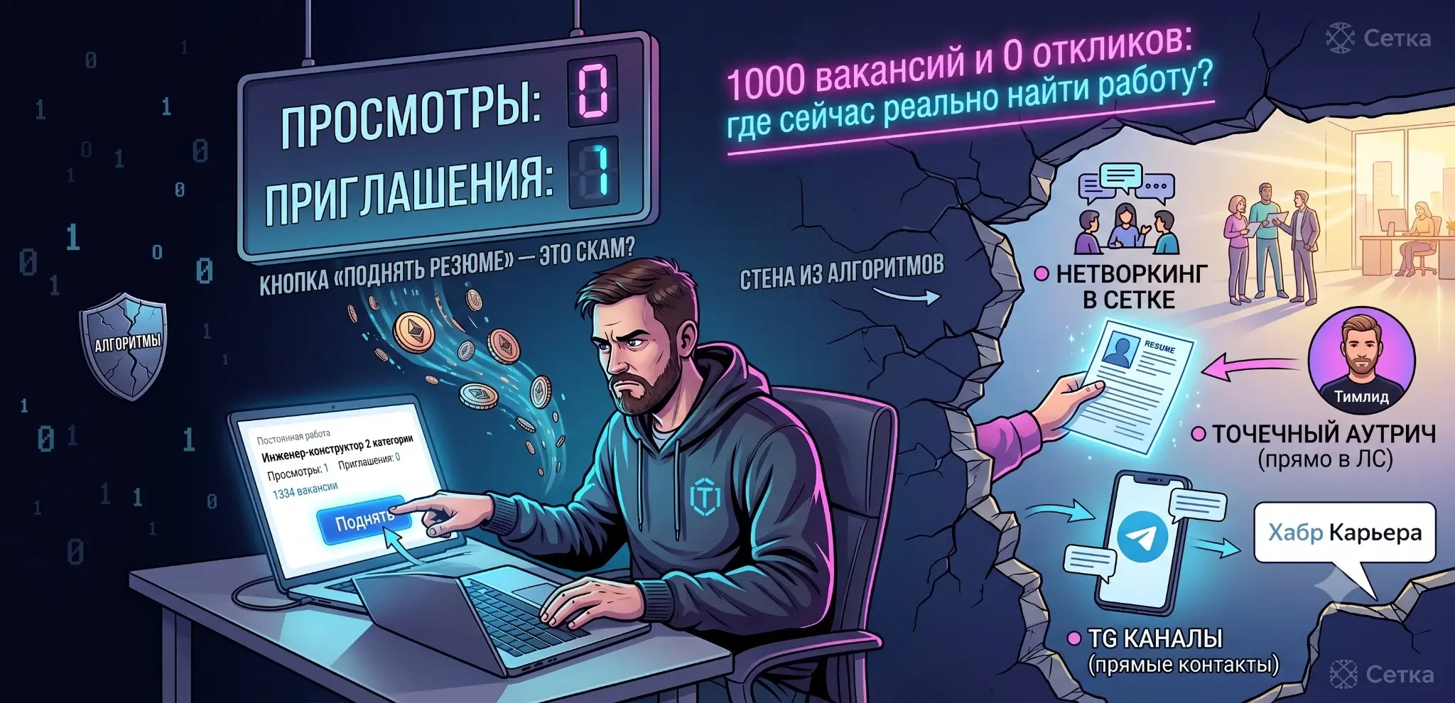 Кнопка «Поднять резюме» — это скам? Где сейчас искать работу | Сетка — социальная сеть от hh.ru