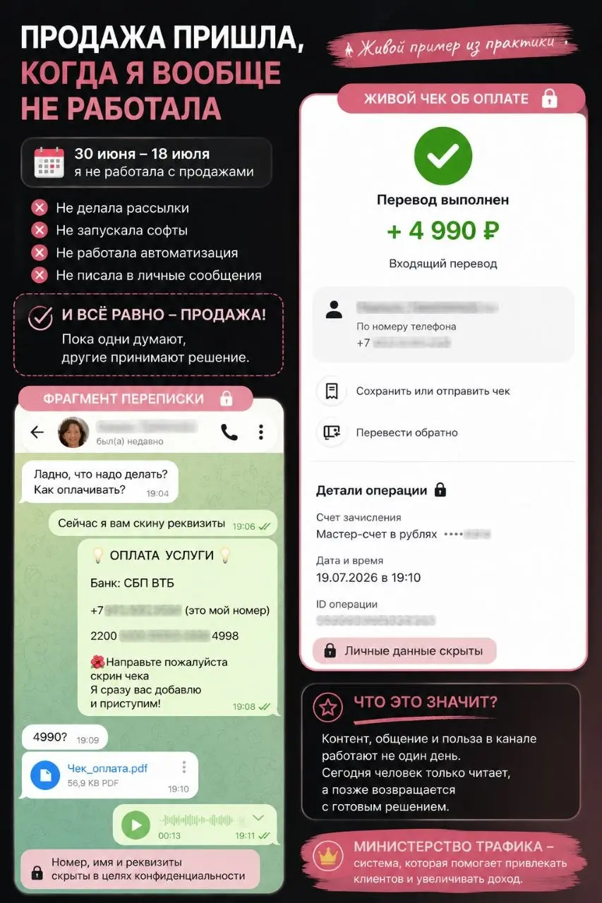 🔥 ПРОДАЖА ПРИШЛА, КОГДА Я ВООБЩЕ НЕ РАБОТАЛА
С 30 июня по 18 июля я практически полностью выпала из работы.
Не делала ручные рассылки.
Не запускала софты.
Не работала автоматизация | Сетка — социальная сеть от hh.ru