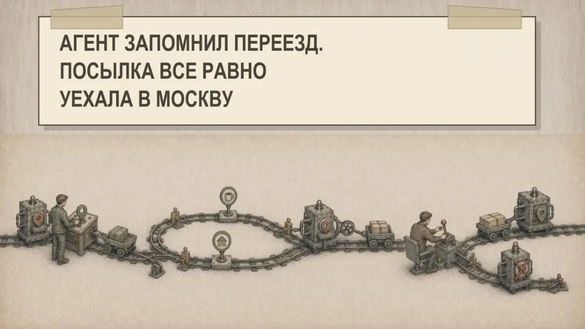 Агент запомнил переезд. Посылка все равно уехала в Москву | Сетка — социальная сеть от hh.ru