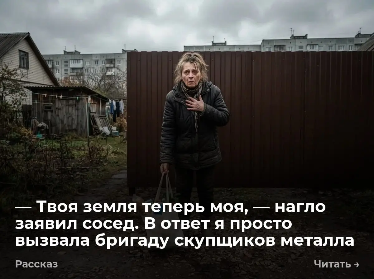 — Твоя земля теперь моя, — нагло заявил сосед. В ответ я просто вызвала бригаду скупщиков металла
Я открыла калитку и выронила сумку. Прямо передо мной возвышалась глухая стена | Сетка — социальная сеть от hh.ru