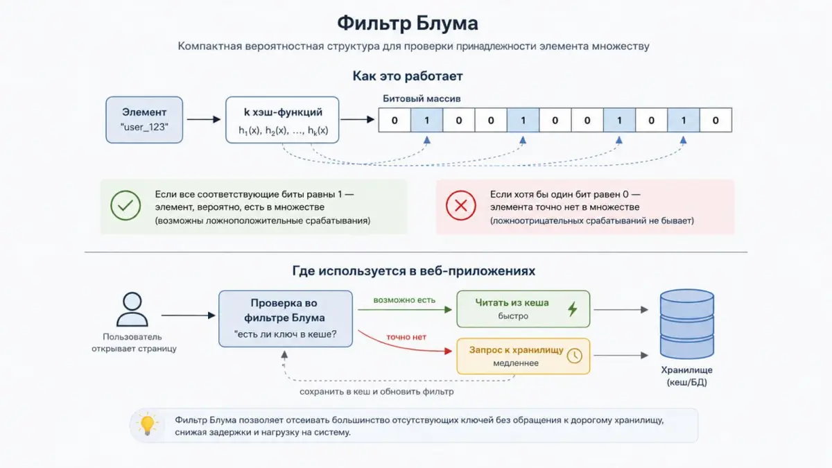 Фильтр Блума: множество, которое иногда ошибается | Сетка — социальная сеть от hh.ru