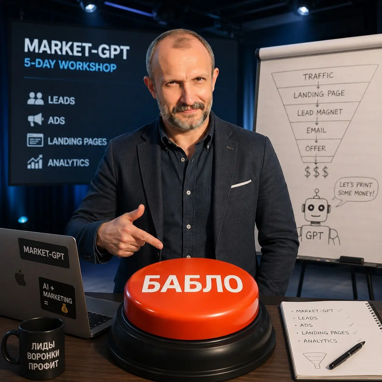 Кнопки «БАБЛО» в Market-GPT нет. Я проверял. Даже в VIP-тарифе. Да, я про это сказал, но я пошутил. И вообще, я сказал что она есть почти, а это не одно и тоже | Сетка — социальная сеть от hh.ru