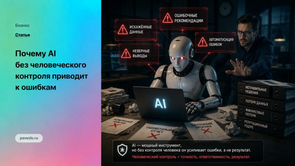 Почему AI без человеческого контроля приводит к ошибкам | Сетка — социальная сеть от hh.ru