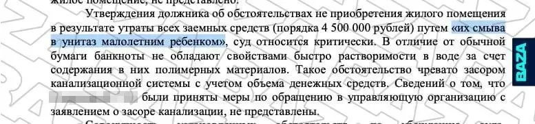 Бывшая сотрудница прокуратуры Костромы попыталась списать долги через процедуру банкротства, заявив в суде, что ее ребенок смыл в унитаз 4,5 млн рублей | Сетка — социальная сеть от hh.ru