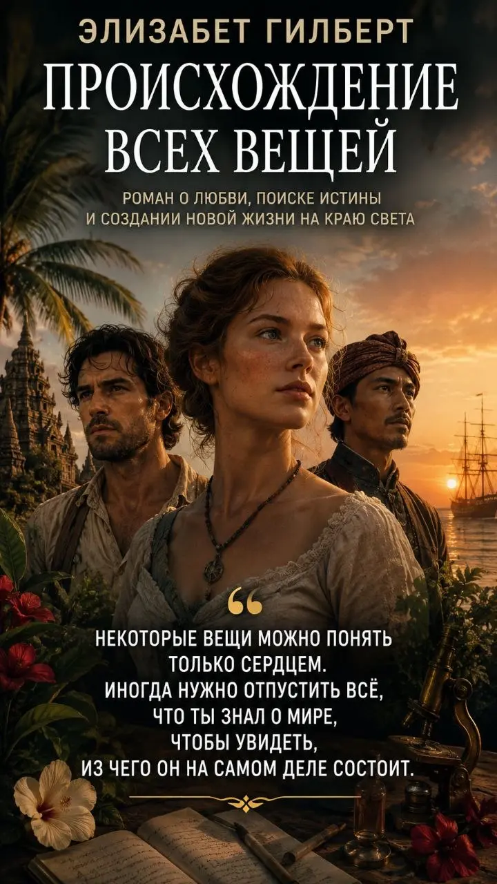 🌿 Элизабет Гилберт — «Происхождение всех вещей»
«Некоторые вещи можно понять только сердцем. Иногда нужно отпустить всё, что ты знал о мире, чтобы увидеть, из чего он на самом деле состоит | Сетка — социальная сеть от hh.ru