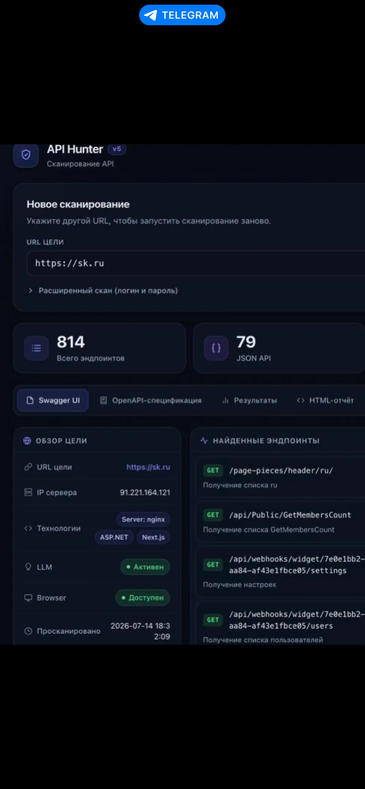 API Hunter 📍 | Сетка — социальная сеть от hh.ru