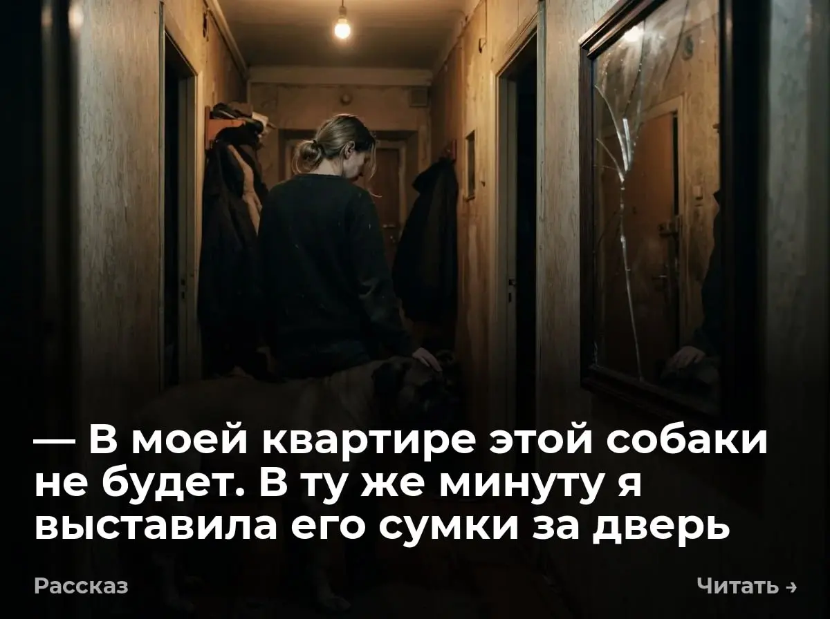 — В моей квартире этой собаки не будет. В ту же минуту я выставила его сумки за дверь
— Выбирай: или я, или эта псина! — Костя швырнул ключи на комод. Связка с грохотом ударилась о зеркало | Сетка — социальная сеть от hh.ru